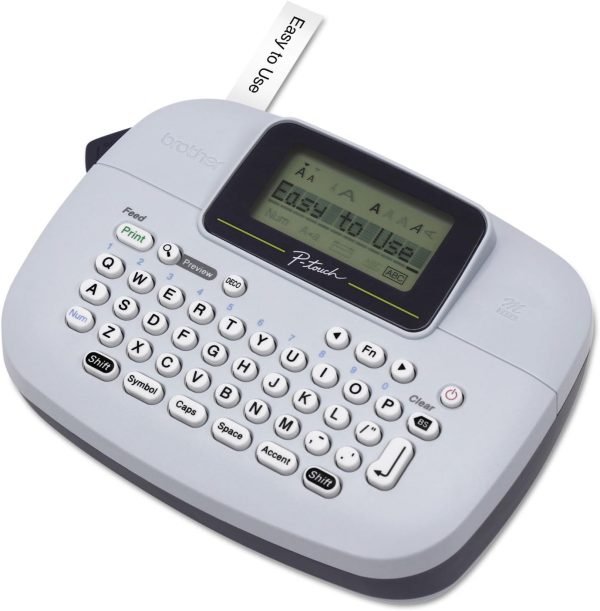 Brother P-Touch, PTM95, Handy Label Maker, 9 Type Styles, 8 Deco Mode Patterns, Navy Blue, Blue Gray - Image 3