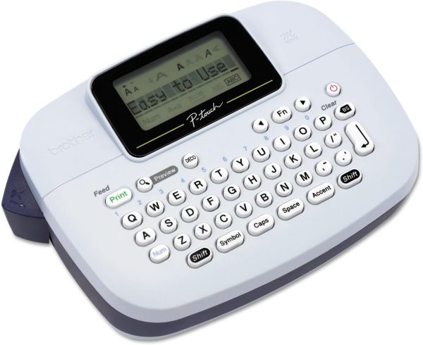 Brother P-Touch, PTM95, Handy Label Maker, 9 Type Styles, 8 Deco Mode Patterns, Navy Blue, Blue Gray - Image 4