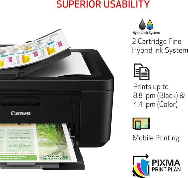 Canon PIXMA TR4720 All-in-One Wireless Printer, Home Use with Auto Document Feeder, Mobile Printing and Built-in Fax, Black - Image 6