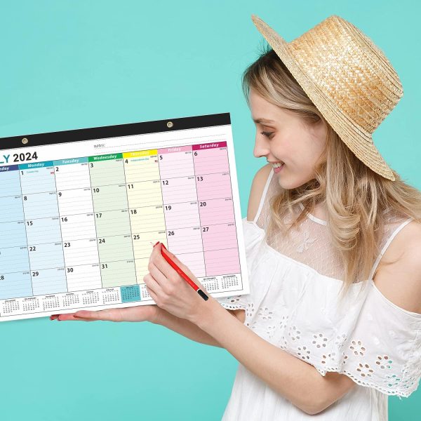 Desk Calendar 2025, 21 Months Calendar Runs from October 2024 to June 2026 - Large 17" x 12" Desktop/Wall Monthly Calendar for Home School, or Office - 2025 New Edition - Image 7