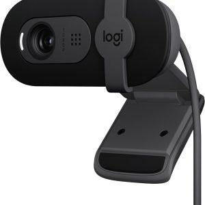 Logitech Brio 101 Full HD 1080p Webcam Made for Meetings and Works for Streaming — Auto-Light Balance, Built-in Mic, Privacy Shutter, USB-A, for Microsoft Teams, Google Meet, Zoom, and More - Black