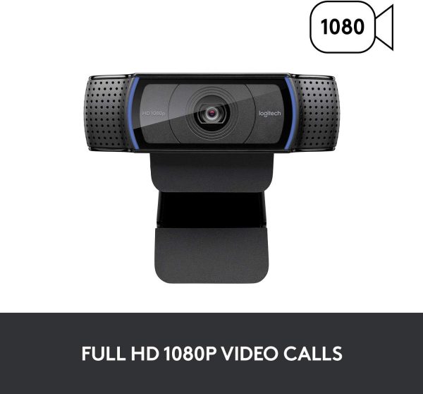 Logitech C920x HD Pro Webcam, Full HD 1080p/30fps Video Calling, Clear Stereo Audio, HD Light Correction, Works with Skype, Zoom, FaceTime, Hangouts, PC/Mac/Laptop/Macbook/Tablet - Black - Image 3